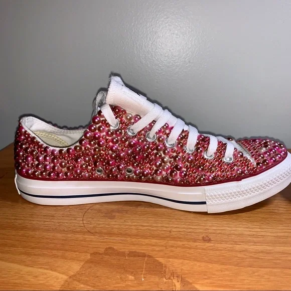 Converse Pearl Encrusted Statment Sneaker